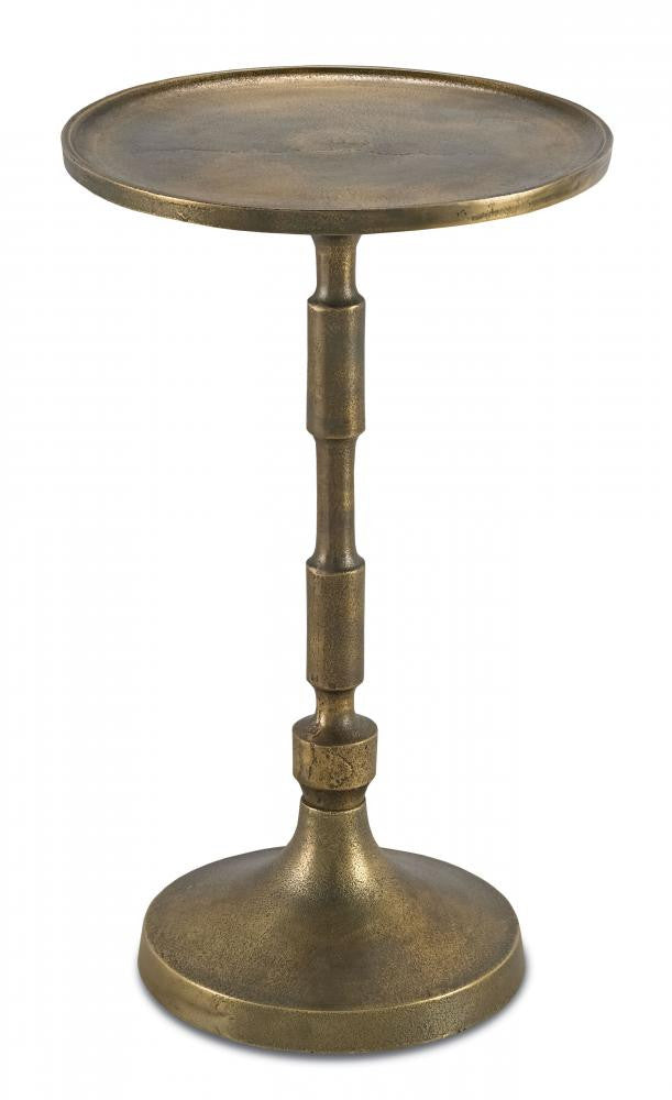 Pascal Accent Table, Brass, Cast Aluminum, 12.25"W, Currey and Company (4189 KCZT)