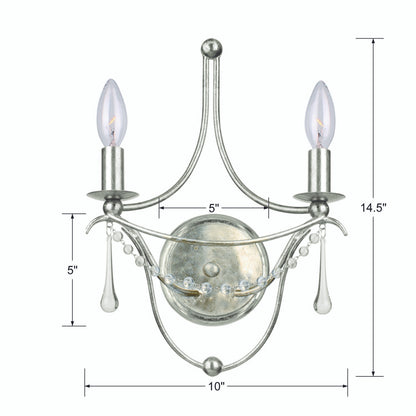 Crystorama Metro Wall Sconce Antique Gold