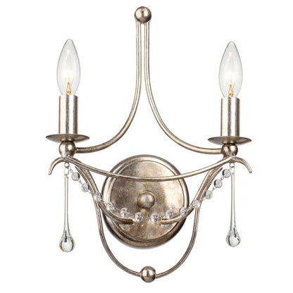 Crystorama Metro Wall Sconce Antique Silver