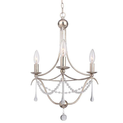 Crystorama Metro Mini Chandelier Antique Silver