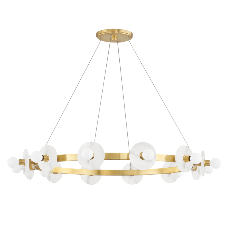 Hudson Valley Austen Chandelier Aged Brass