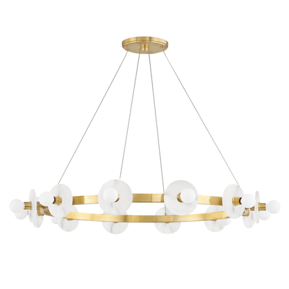 Hudson Valley Austen Chandelier Aged Brass