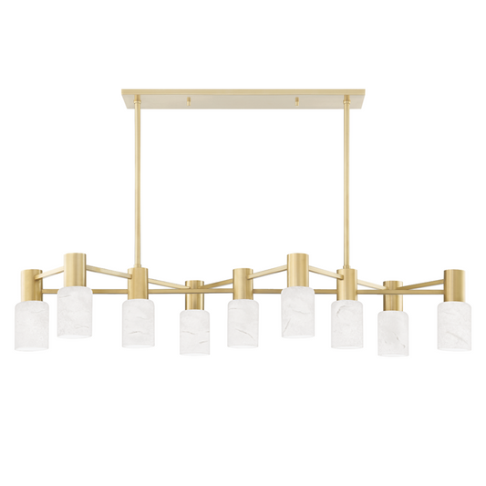 Hudson Valley Centerport Linear Chandelier Aged Brass