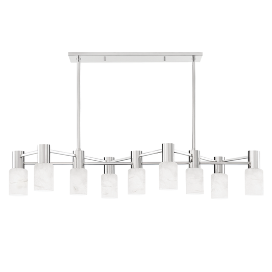 Hudson Valley Centerport Linear Chandelier Polished Nickel