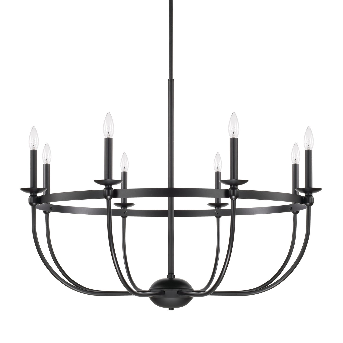 Capital Rylann 8-Light Chandelier in Matte Black