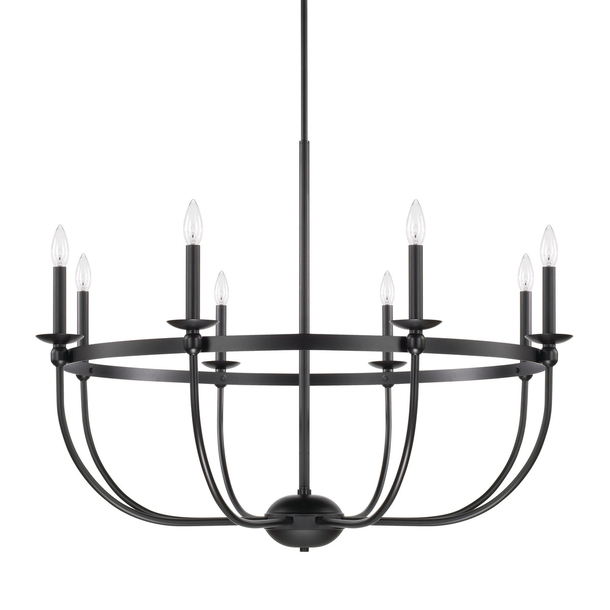 Capital Rylann 8-Light Chandelier in Matte Black