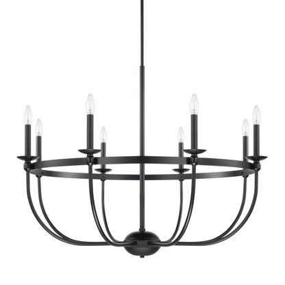 Capital Rylann 8-Light Chandelier in Matte Black