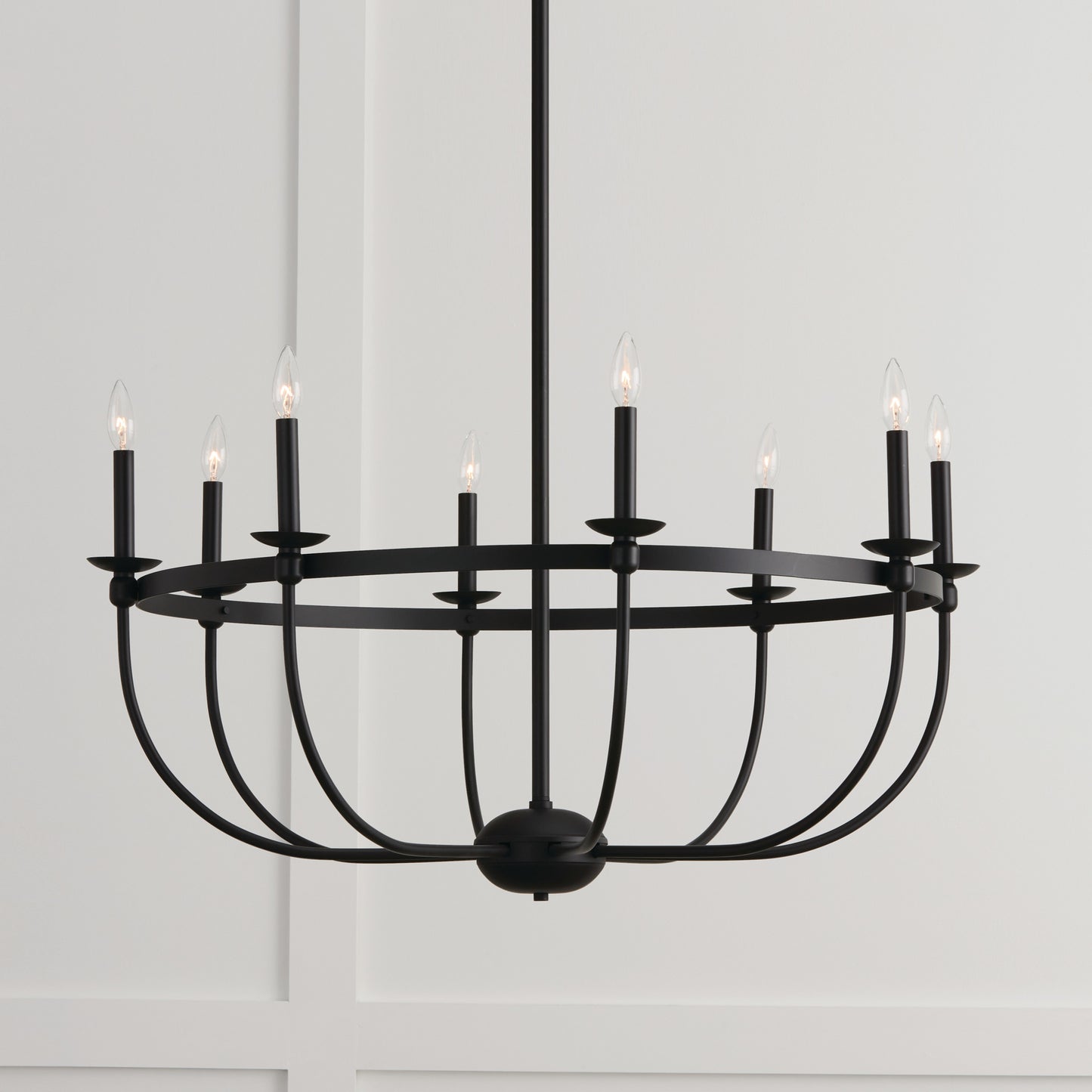 Capital Rylann 8-Light Chandelier in Matte Black