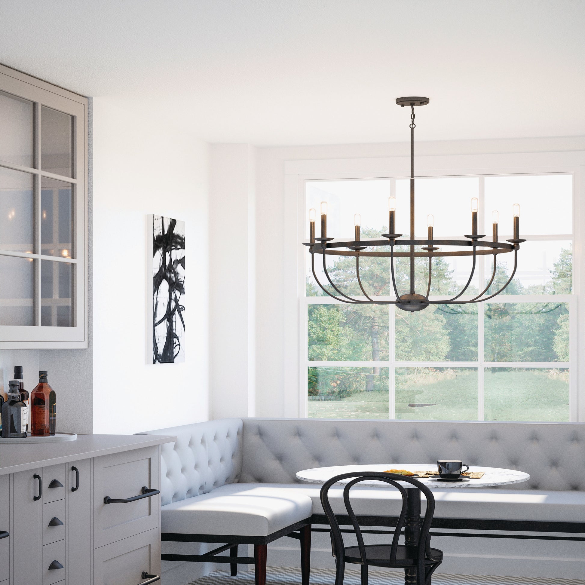 Capital Rylann 8-Light Chandelier in Matte Black