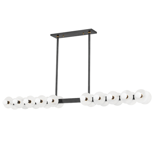 Hudson Valley Austen 20-Light Linear Chandelier Aged Old Bronze