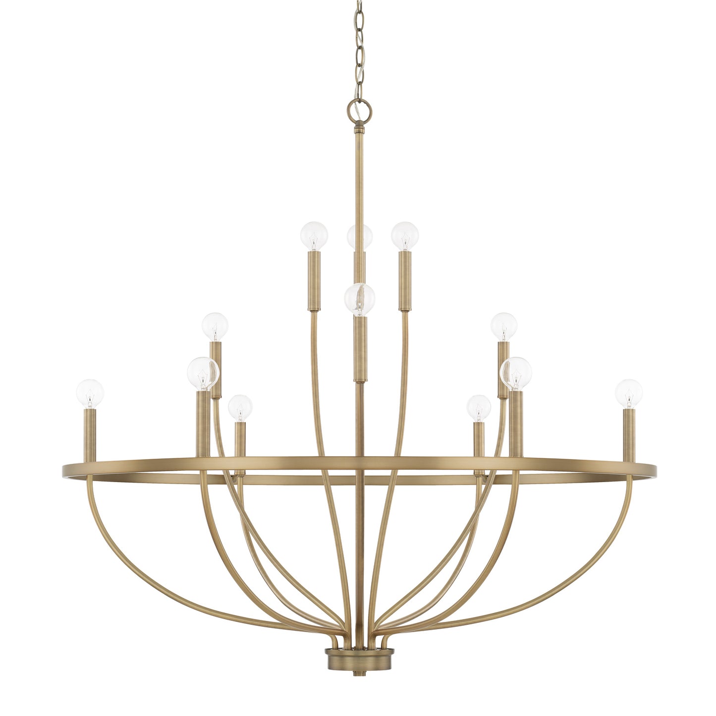 Capital Greyson 12-Light Chandelier - Aged Brass