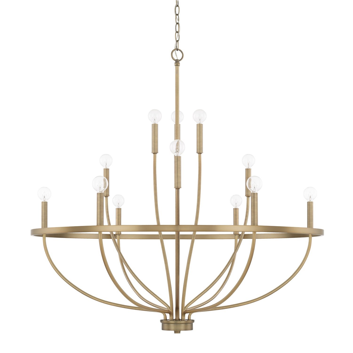 Capital Greyson 12-Light Chandelier - Aged Brass