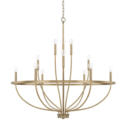 Capital Greyson 12-Light Chandelier - Aged Brass
