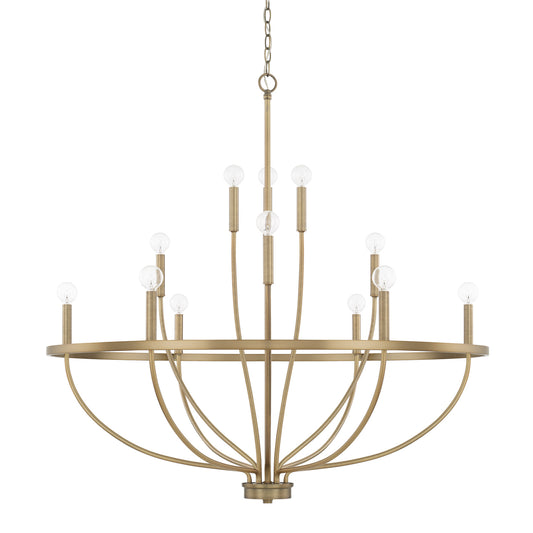 Capital Greyson 12-Light Chandelier - Aged Brass