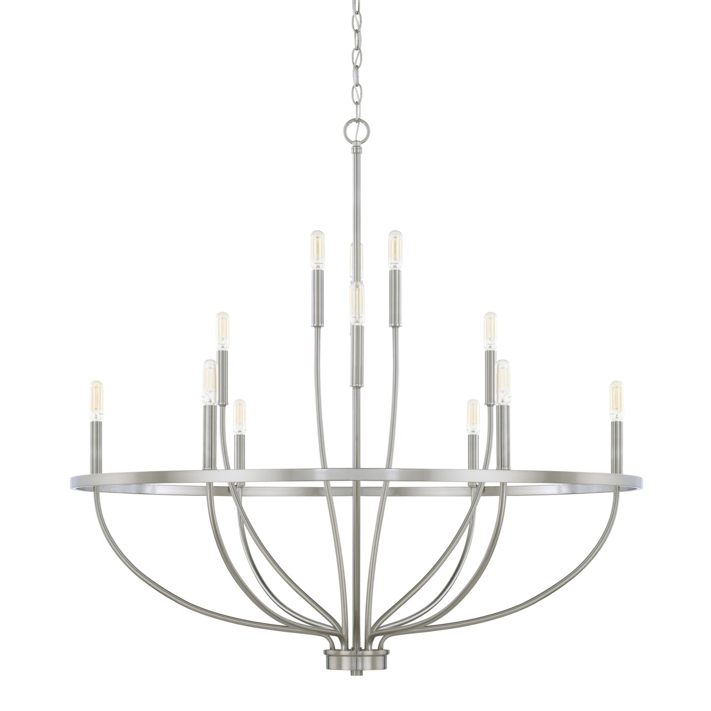 Capital Greyson 12-Light Chandelier - Brushed Nickel