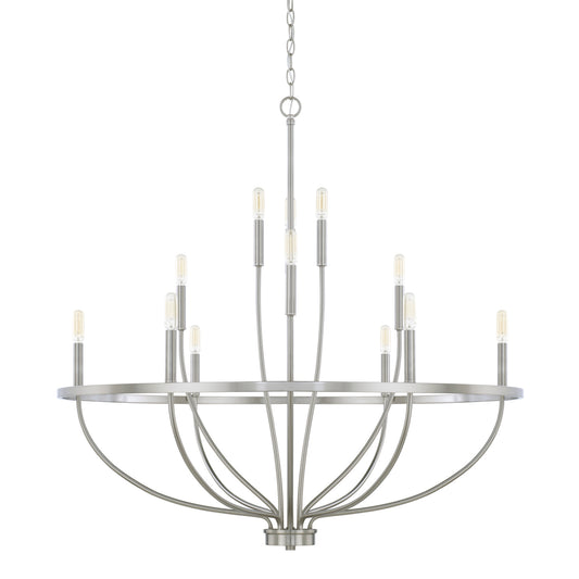 Capital Greyson 12-Light Chandelier - Brushed Nickel