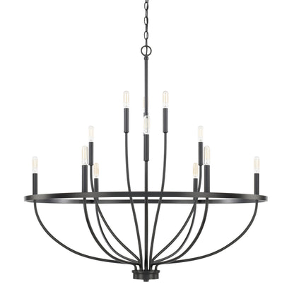 Capital Greyson 12-Light Chandelier - Matte Black