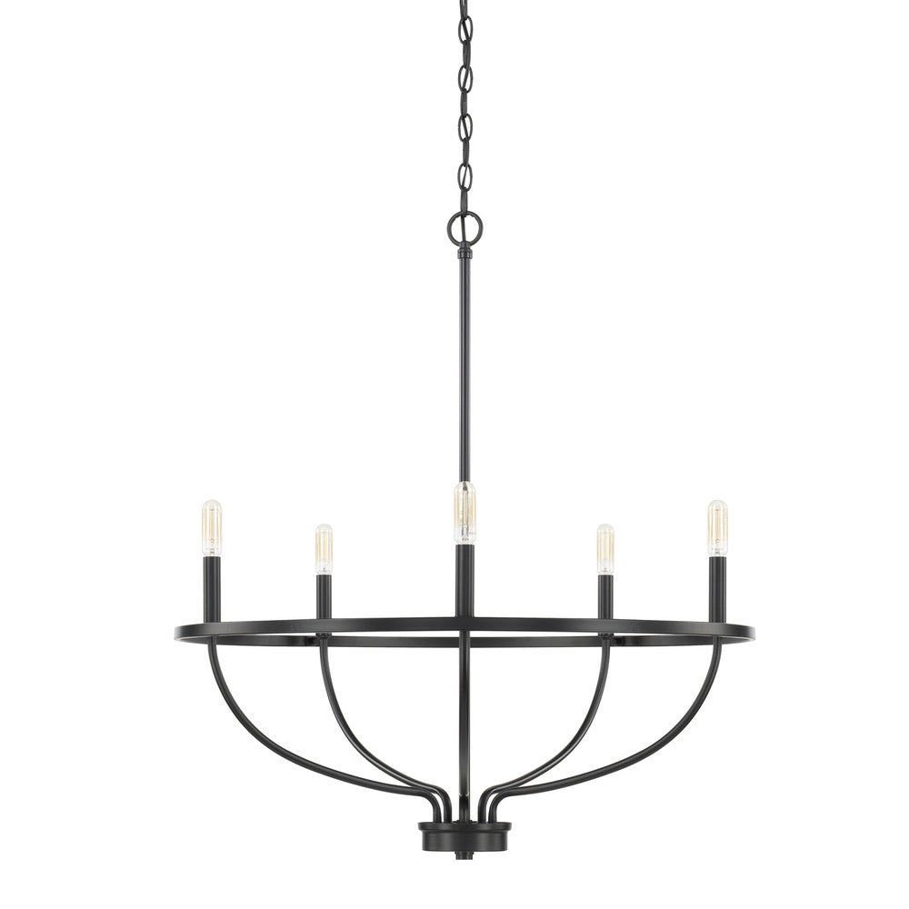 Greyson 5-Light Chandelier - Matte Black