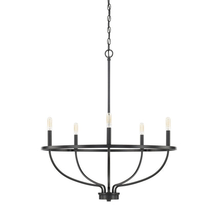 Greyson 5-Light Chandelier - Matte Black