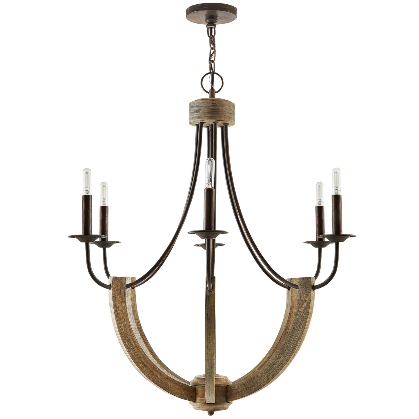 Capital Tybee 6-Light Chandelier in Nordic Grey