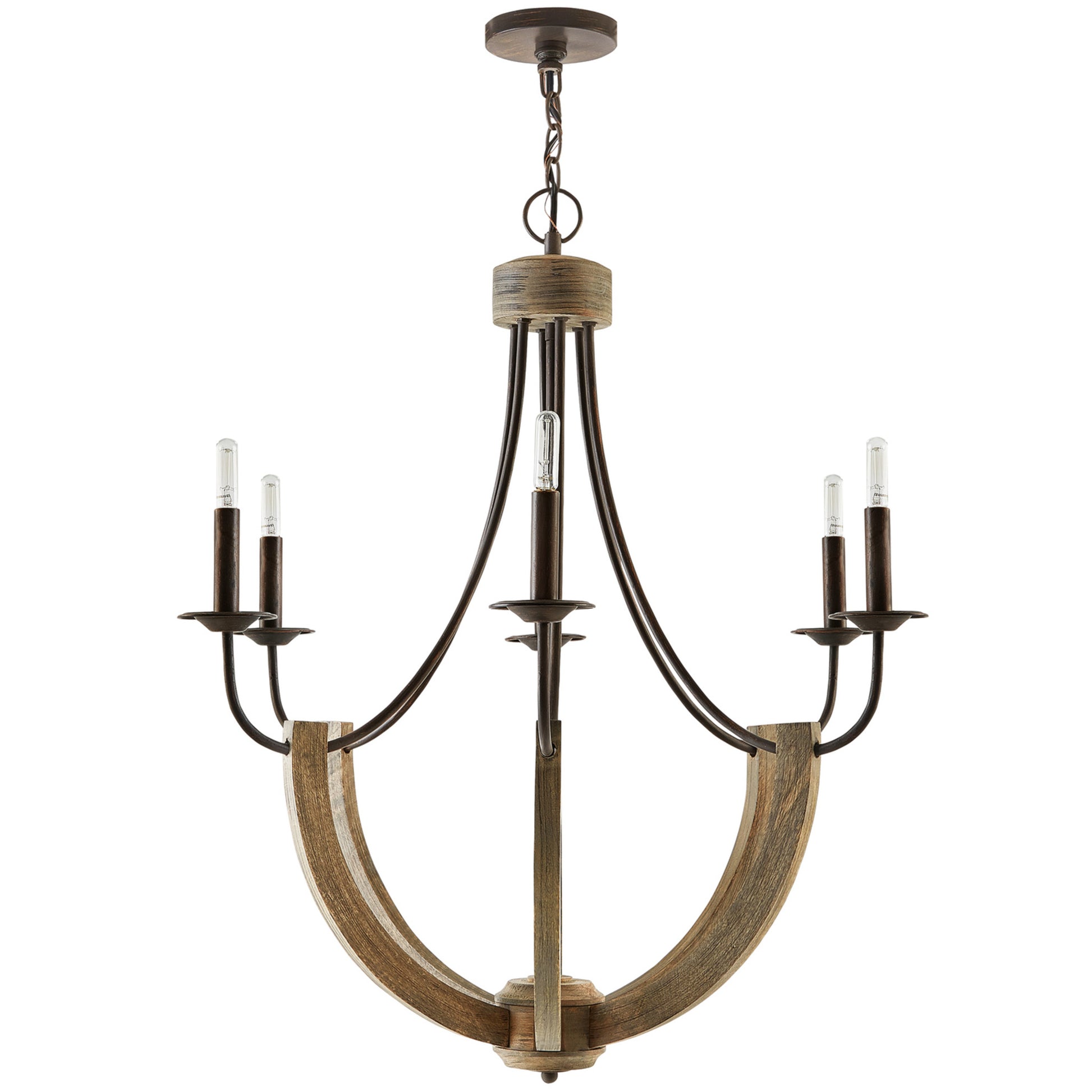 Capital Tybee 6-Light Chandelier in Nordic Grey