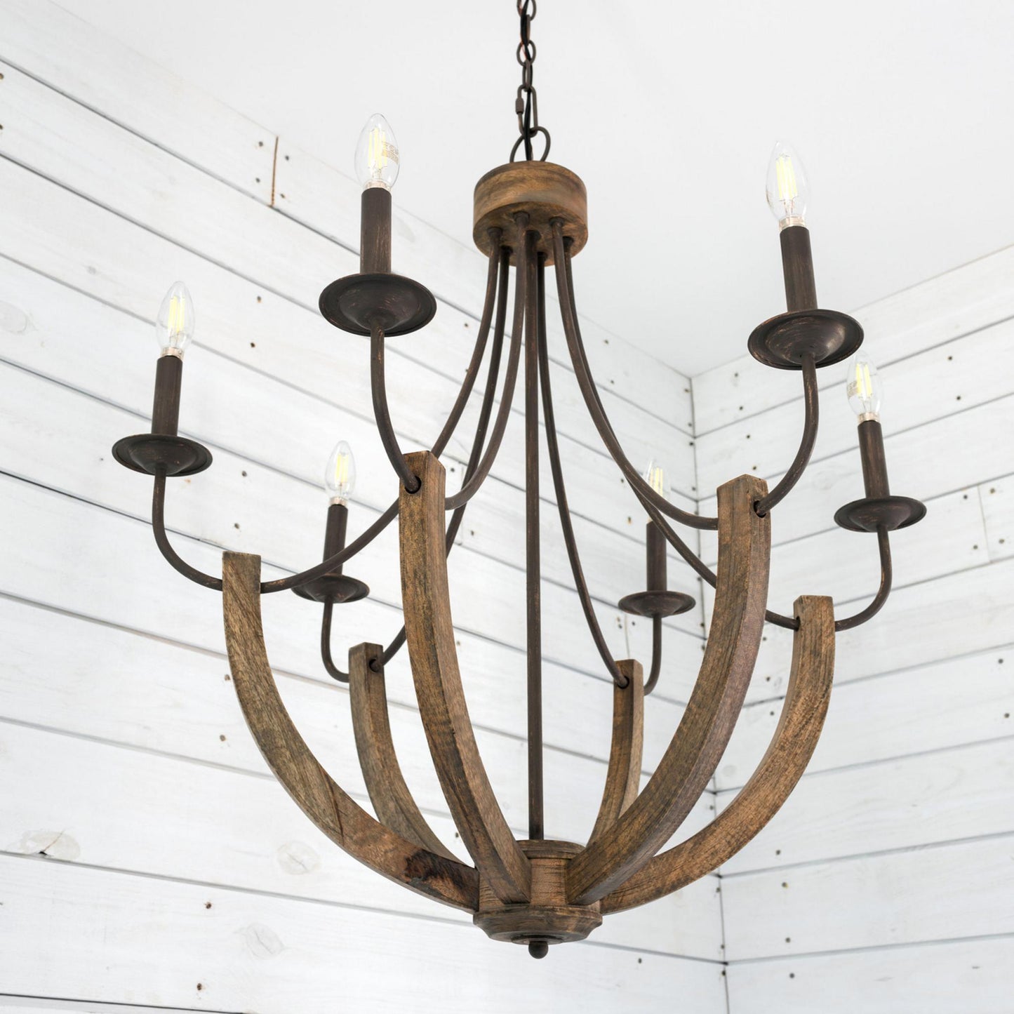 Capital Tybee 6-Light Chandelier in Nordic Grey