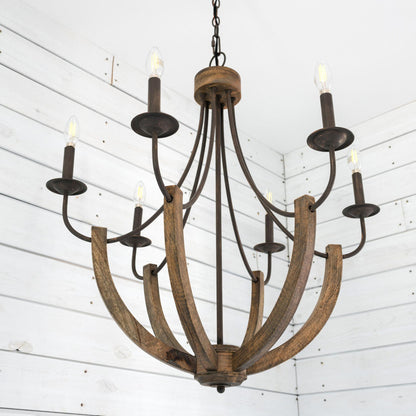Capital Tybee 6-Light Chandelier in Nordic Grey