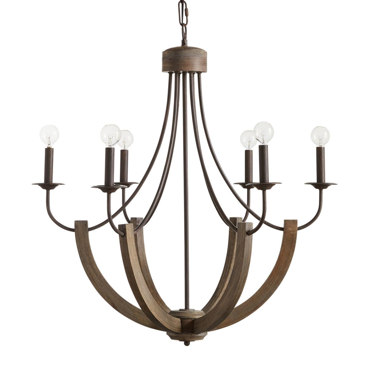 Capital Tybee 6-Light Chandelier in Nordic Grey