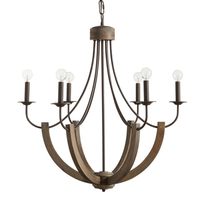 Capital Tybee 6-Light Chandelier in Nordic Grey