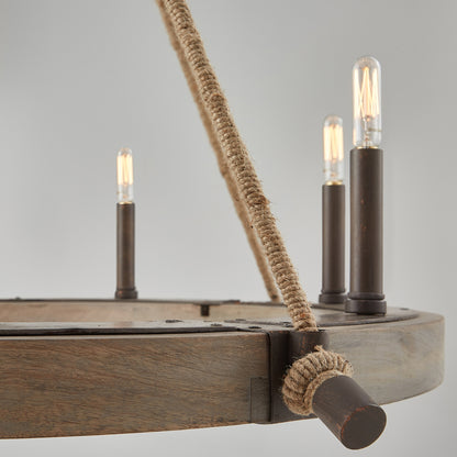Capital Tybee 8-Light Chandelier in Nordic Grey