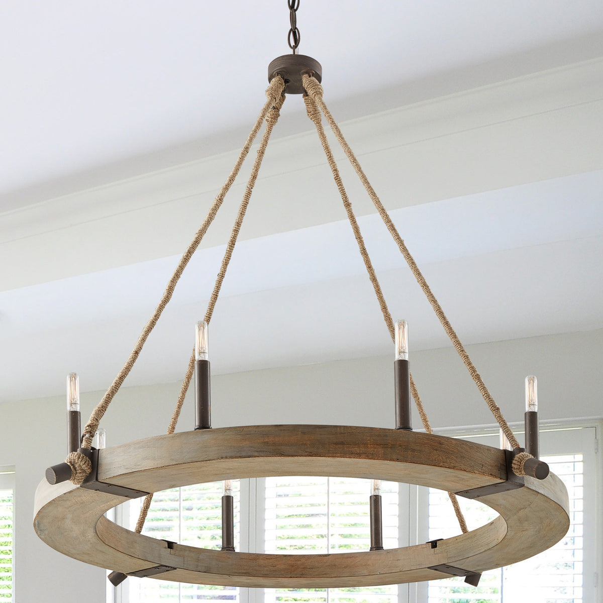 Capital Tybee 8-Light Chandelier in Nordic Grey