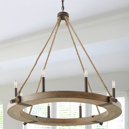 Capital Tybee 8-Light Chandelier in Nordic Grey