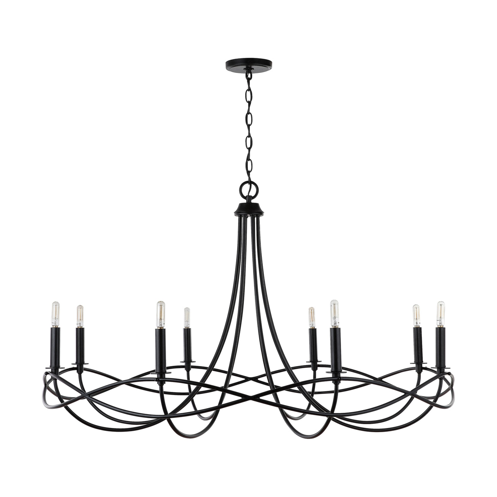 Capital Sonnet 8-Light Chandelier in Matte Black