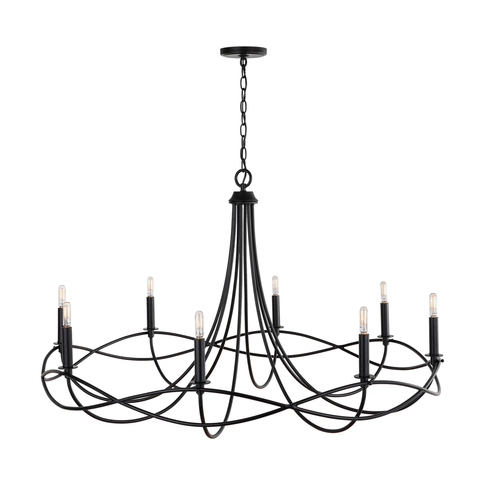 Capital Sonnet 8-Light Chandelier in Matte Black