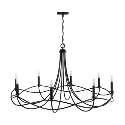 Capital Sonnet 8-Light Chandelier in Matte Black