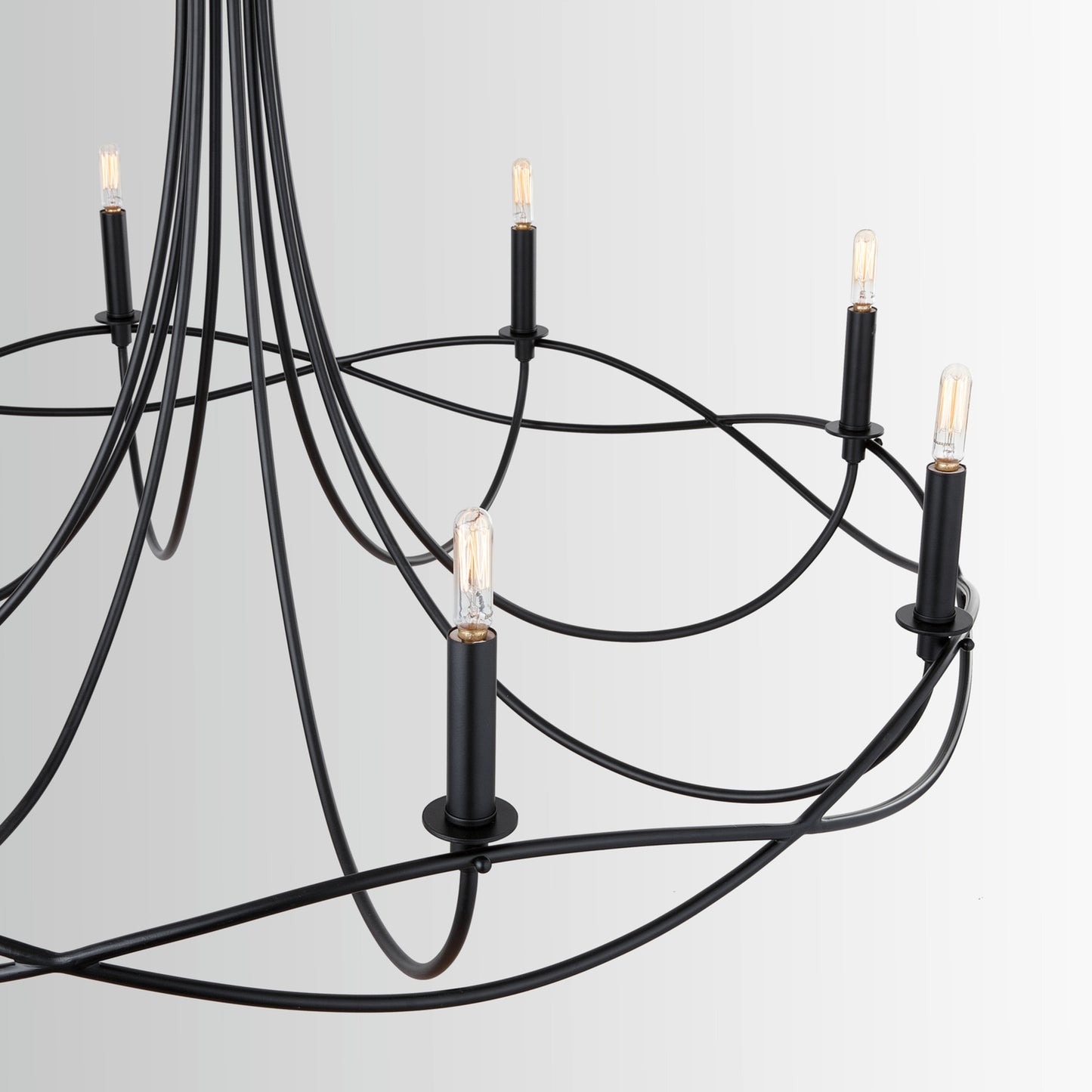 Capital Sonnet 8-Light Chandelier in Matte Black