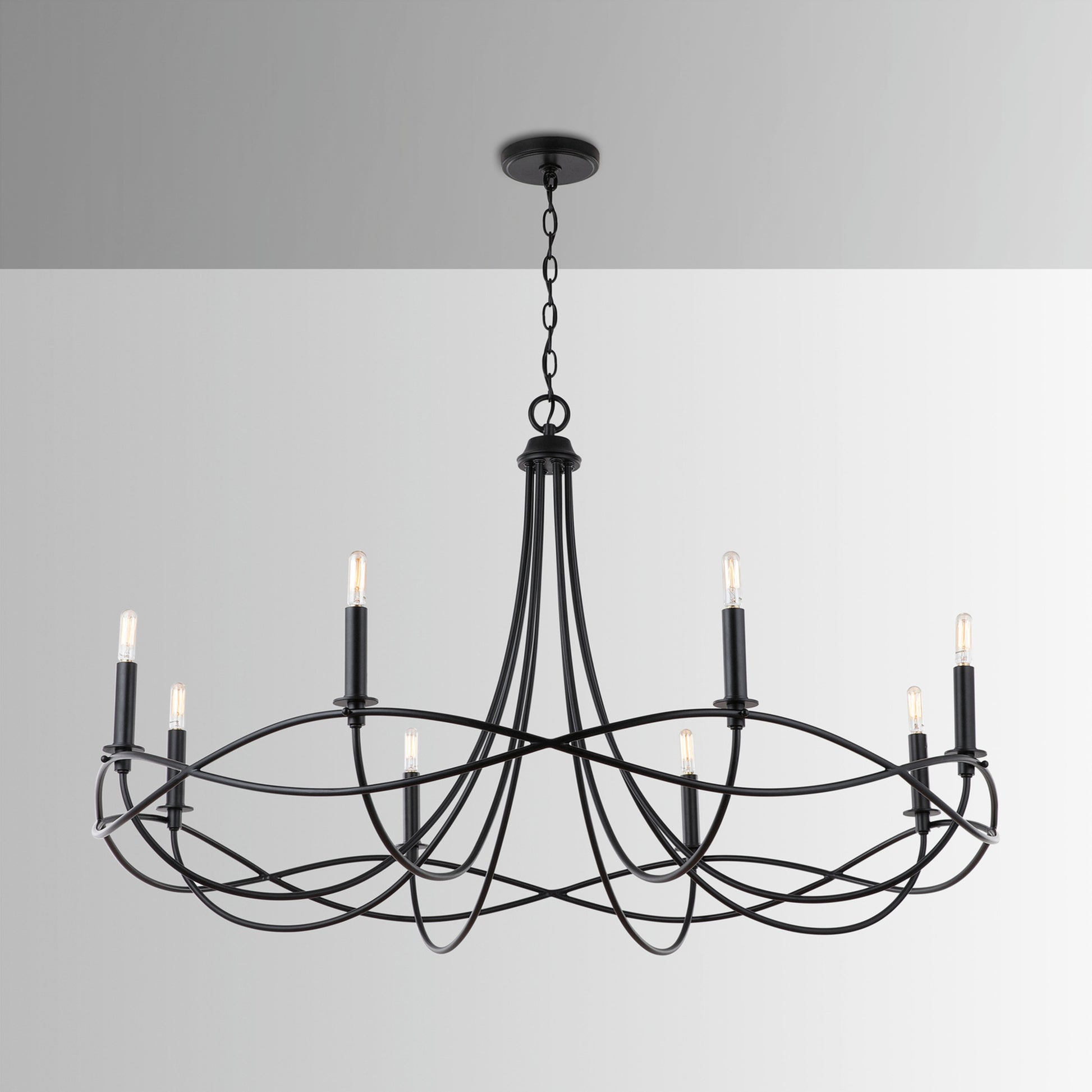 Capital Sonnet 8-Light Chandelier in Matte Black