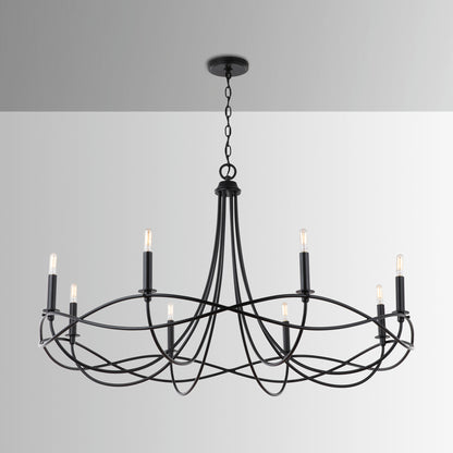 Capital Sonnet 8-Light Chandelier in Matte Black