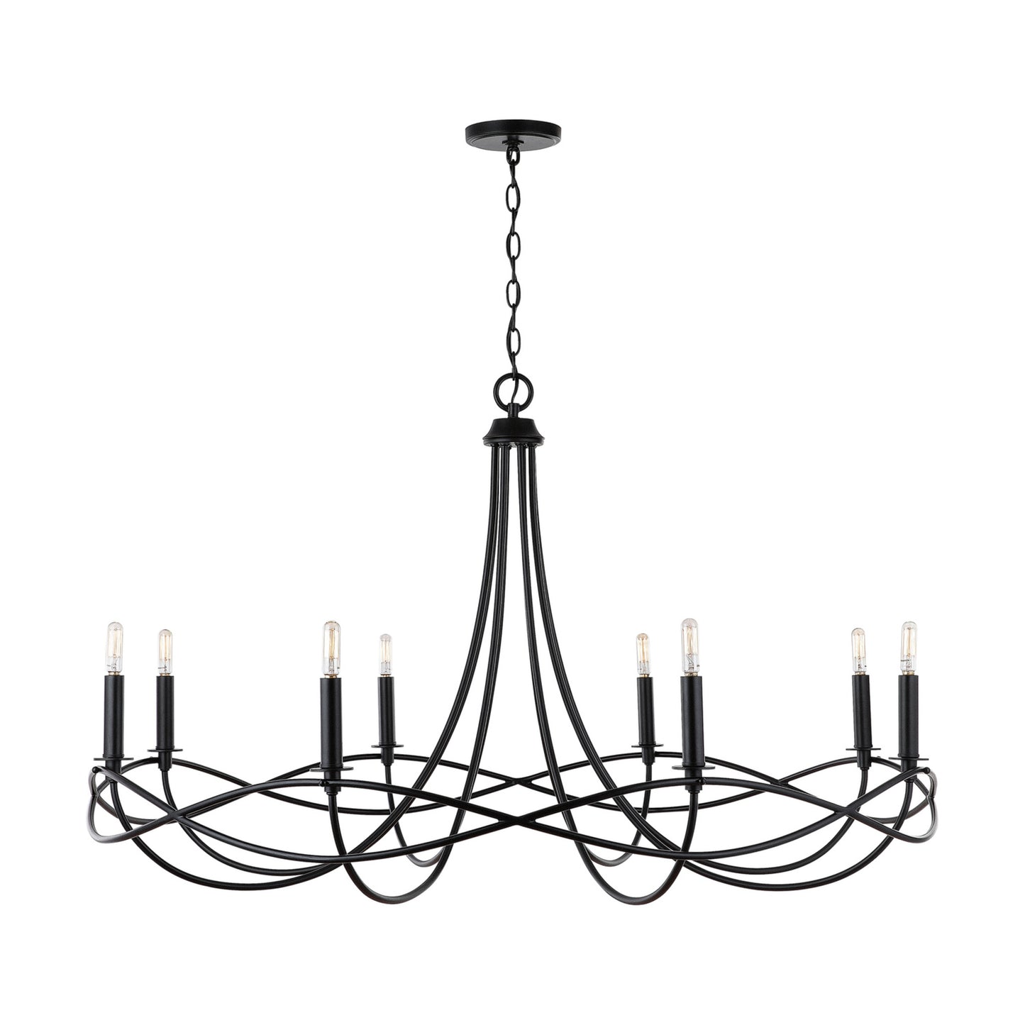 Capital Sonnet 8-Light Chandelier in Matte Black