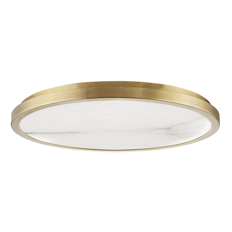 Hudson Valley Woodhaven Flush Mount Antique Brass
