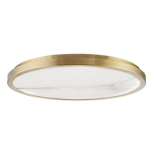 Hudson Valley Woodhaven Flush Mount Antique Brass