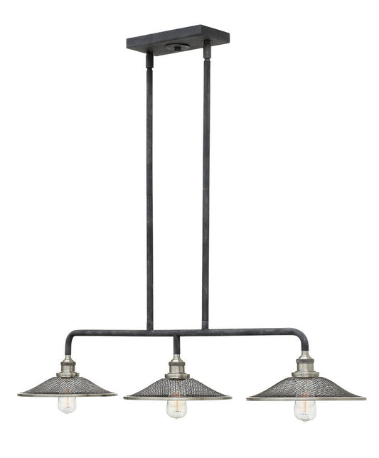 Hinkley Rigby Linear Chandelier Aged Zinc