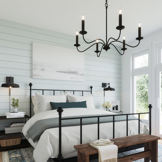Capital Vincent Chandelier Black Iron