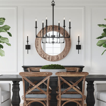 Capital Clint Chandelier Black Iron