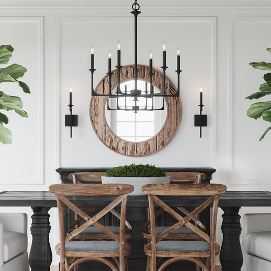 Capital Clint Chandelier Black Iron