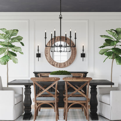 Capital Clint Chandelier Black Iron