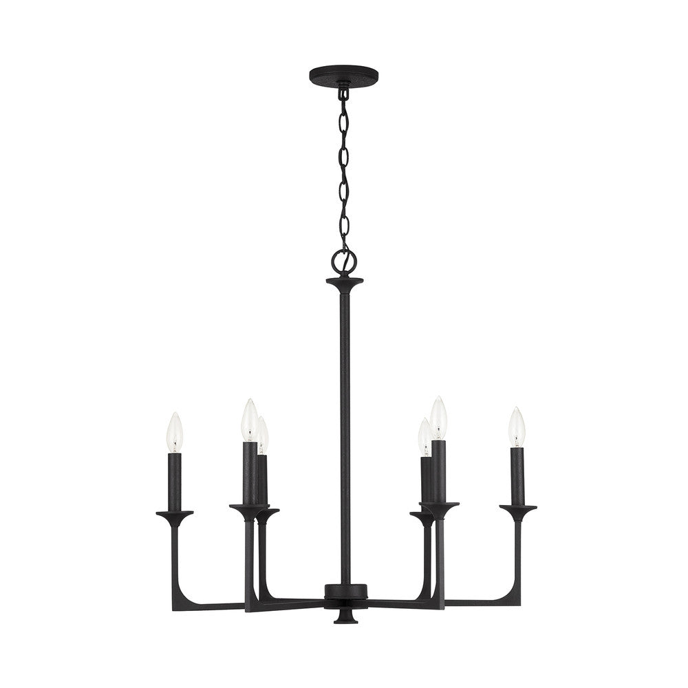 Capital Clint Chandelier Black Iron