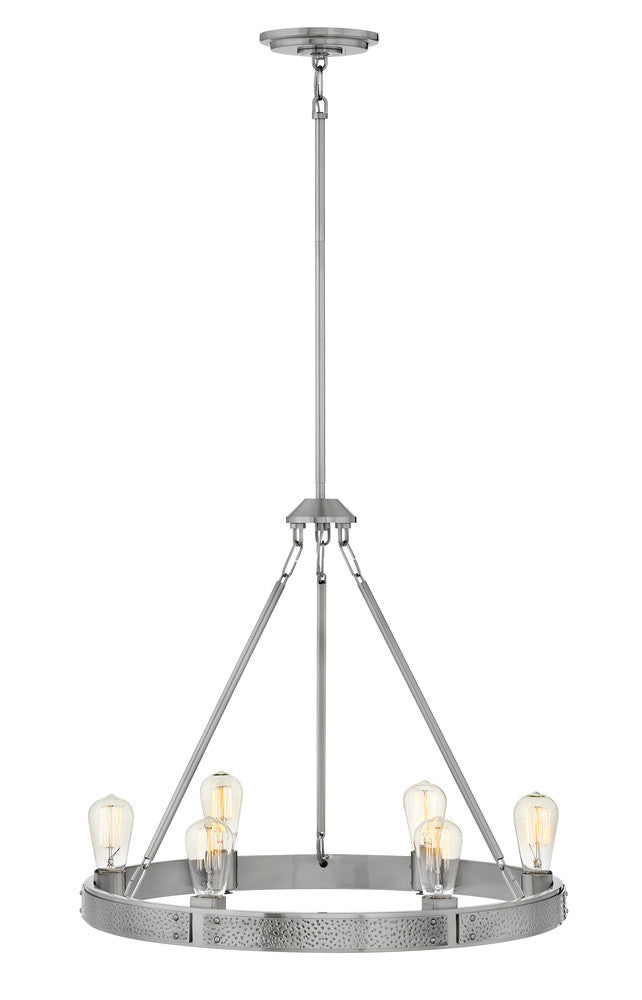 Hinkley Everett Chandelier Brushed Nickel, Brushed Bronze