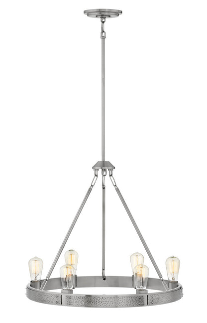 Hinkley Everett Chandelier Brushed Nickel, Brushed Bronze