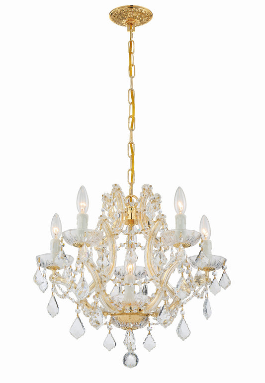 Crystorama Maria Theresa 6 Light Chandelier Polished Chrome